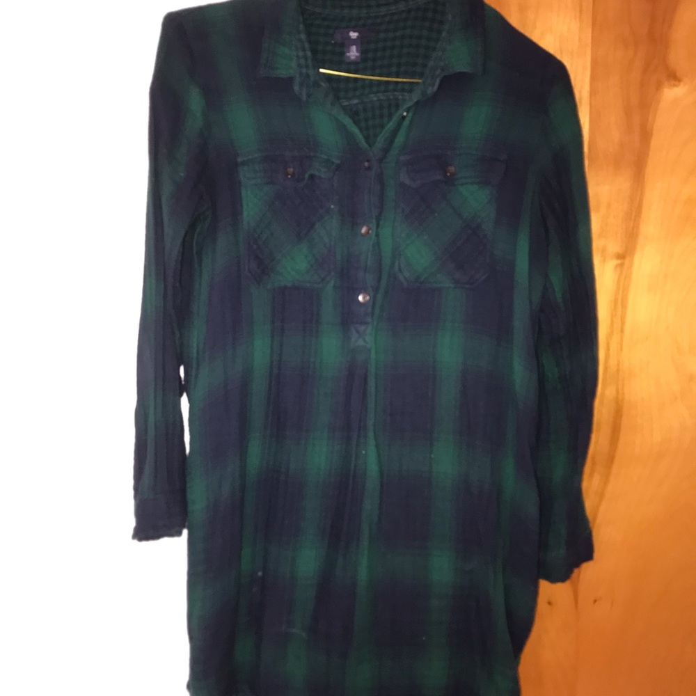 Gap flannel shirt dress